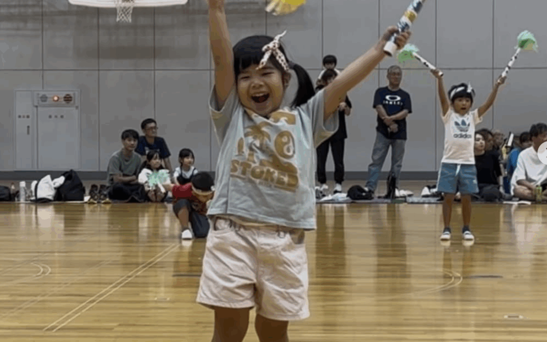 先生の支えに感謝する親子運動会